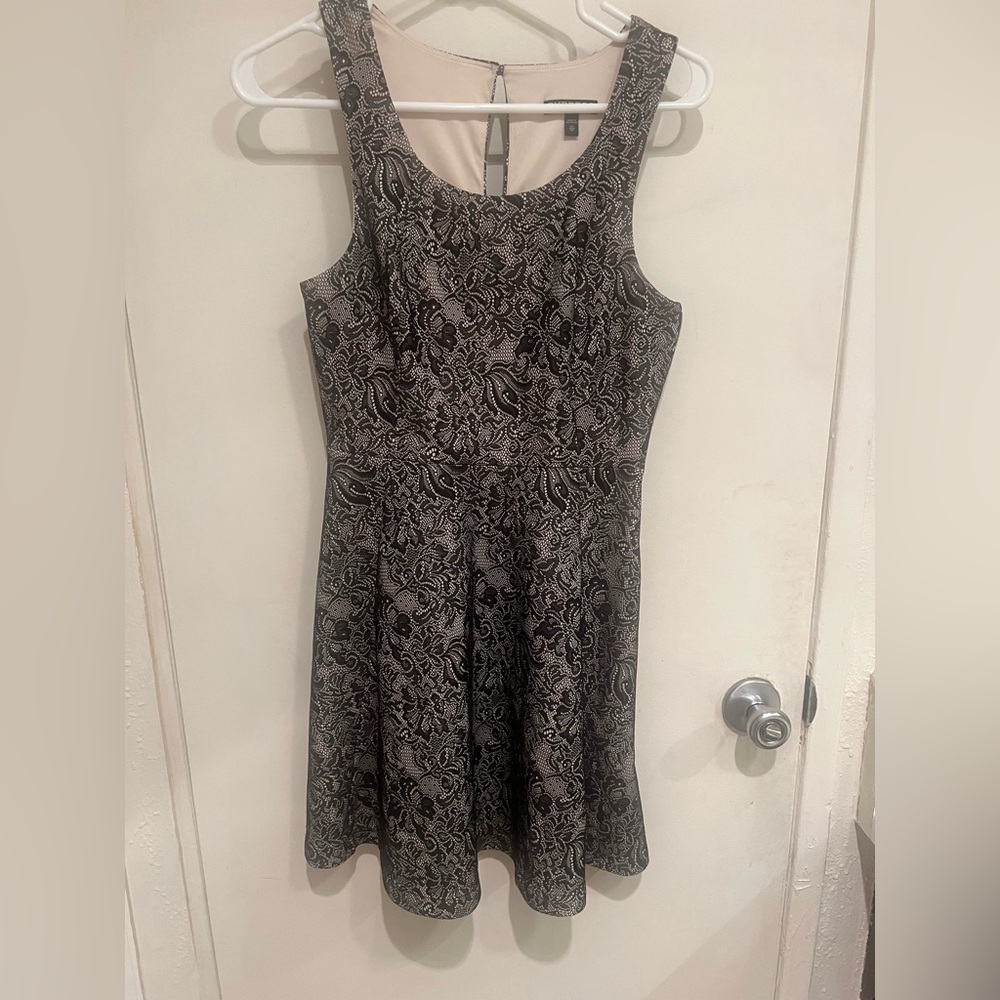 Express fit & flare black lace dress XS gently used